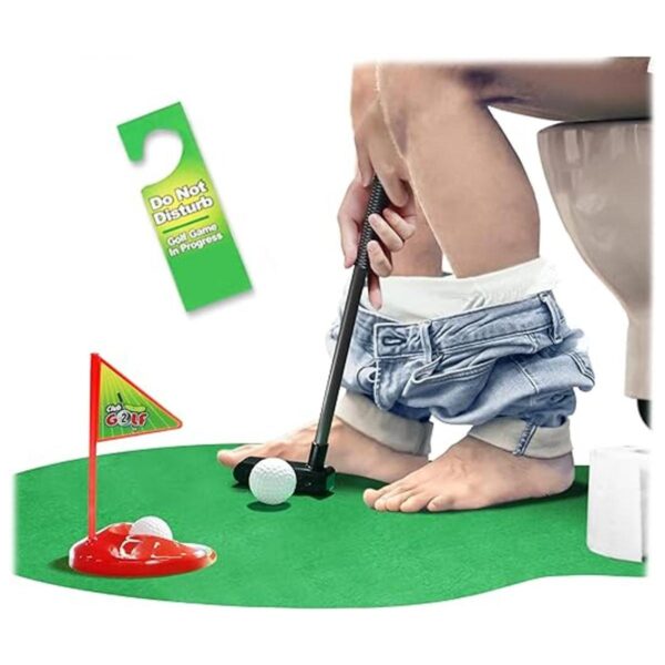 Novelty Place Juego de juego de golf para inodoro_1