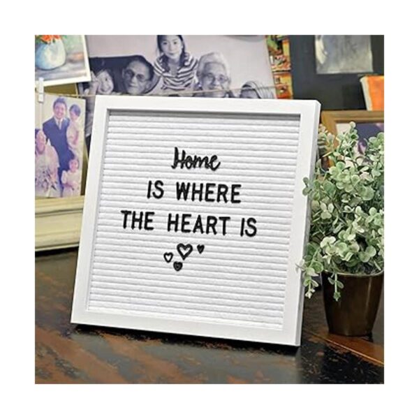 Tablero de letras de fieltro blanco de 10 x 10 pulgadas_2