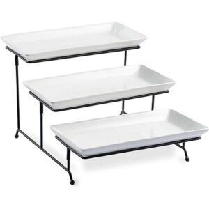 Juego de soporte y platos escalonados para servir de 3