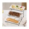 Juego de soporte y platos escalonados para servir de 3