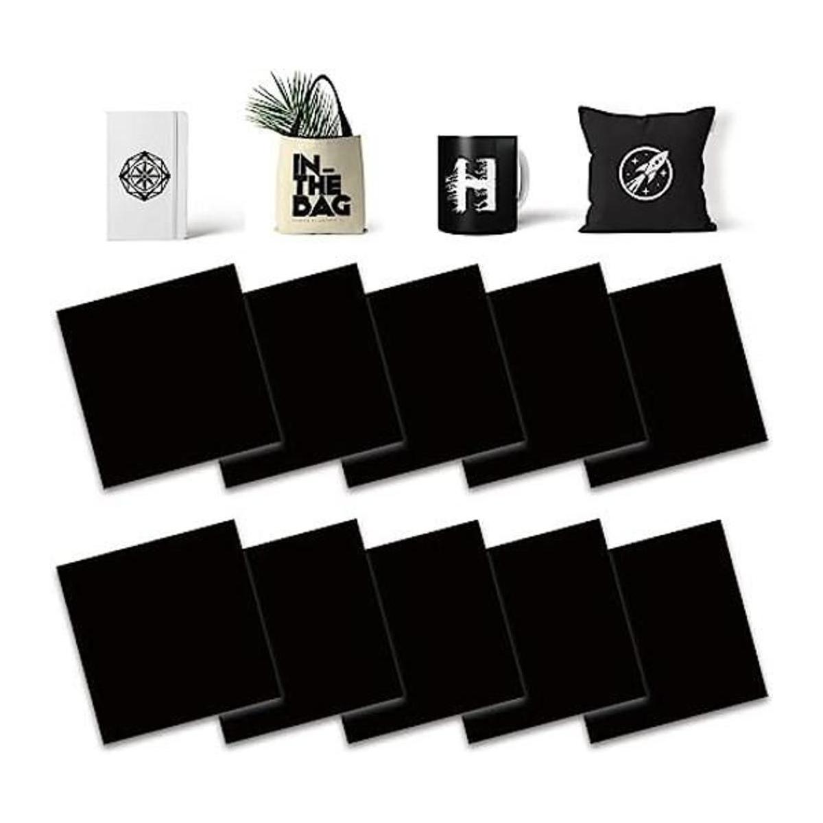 Hojas de tinta de transferencia infusible negras 10