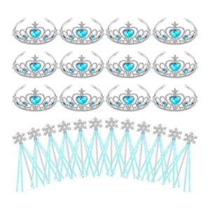 HyDren 20 tiaras y coronas plateadas de copo de nieve_1