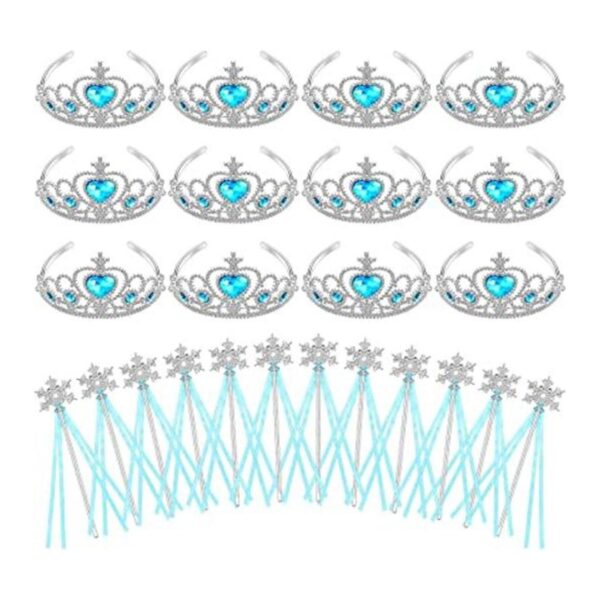 HyDren 20 tiaras y coronas plateadas de copo de nieve_1