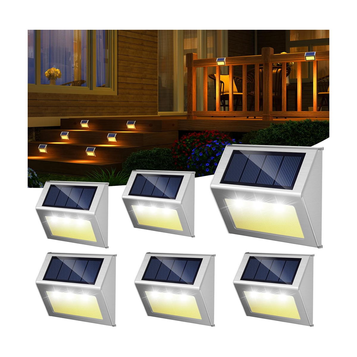 Luces solares para cerca luces solares impermeables para