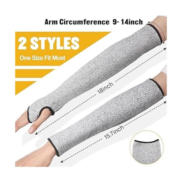 4 pares de mangas de brazo resistentes a los cortes nivel_2