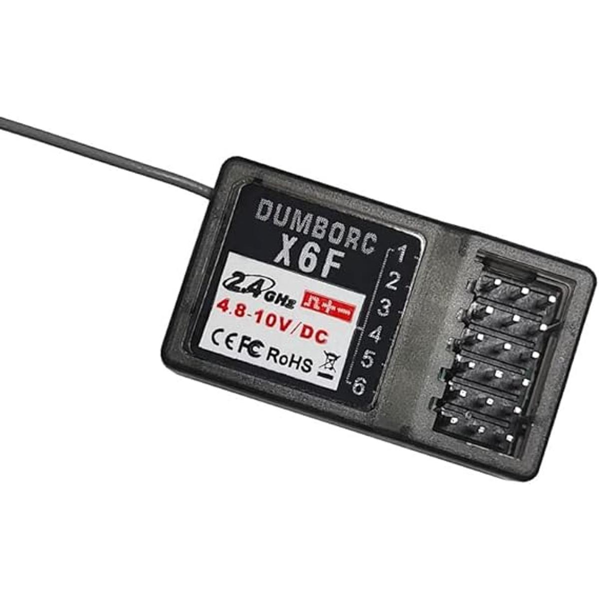 DUMBORC X6F Receptor RC de 6 canales de 2.4 GHz para