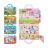 Juego de 4 libros de calcomanías reutilizables para niños