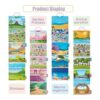 Juego de 4 libros de calcomanías reutilizables para niños