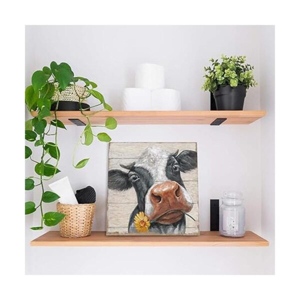 Cuadros rústicos de vaca para decoración de pared lienzo
