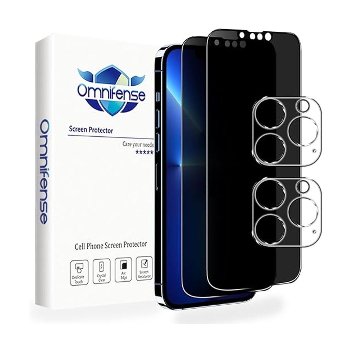 Omnifense Protector de pantalla de vidrio de privacidad de