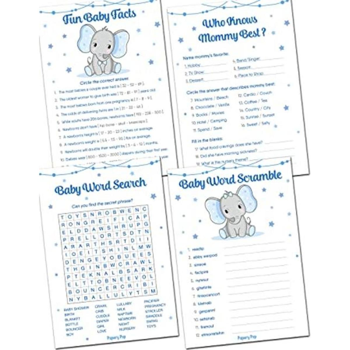 Juegos de baby shower para niños juego de 4 juegos para