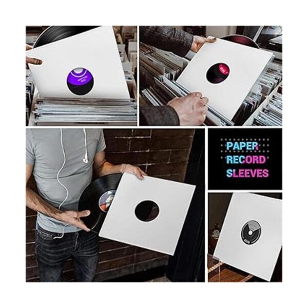 Facmogu 20 fundas de vinilo de papel blanco de 7 pulgadas_5