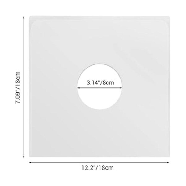 Facmogu 20 fundas de vinilo de papel blanco de 7 pulgadas_2