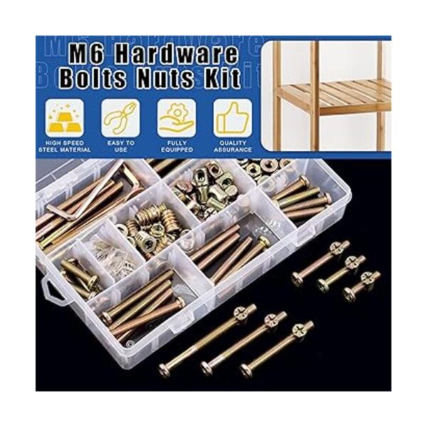 Glarks Kit de 138 tornillos de cuna para cuna de bebé M6_3