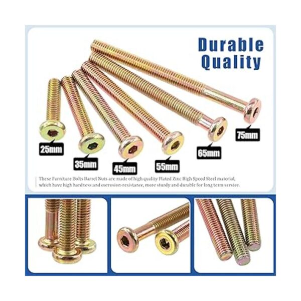 Glarks Kit de repuesto de tornillos de cuna M6 para cama_4