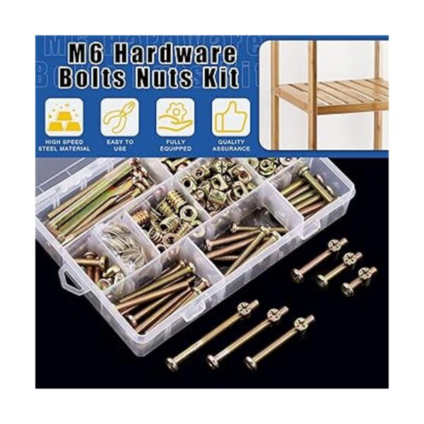 Glarks Kit de repuesto de tornillos de cuna M6 para cama_3
