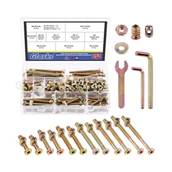 Glarks Kit de repuesto de tornillos de cuna M6 253_1