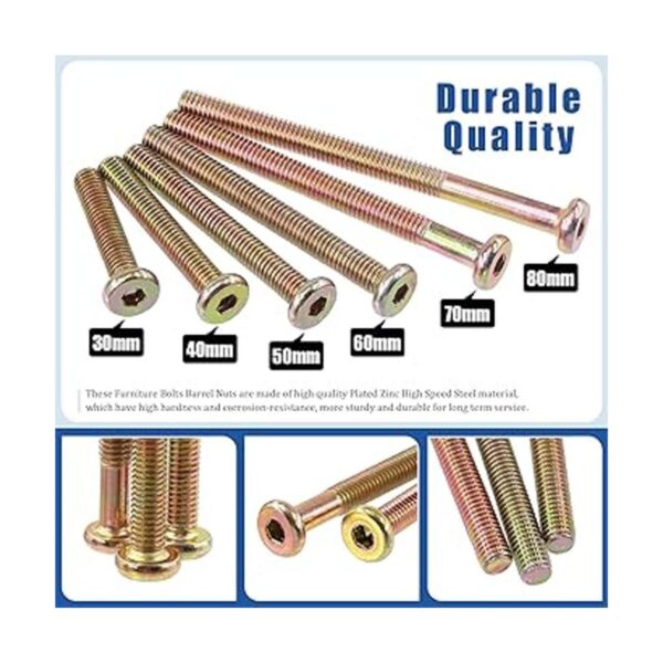 Glarks Kit de repuesto de tornillos de cuna M6 253_4