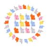 Juego de 40 abalorios de Pascua con diseño de conejo en