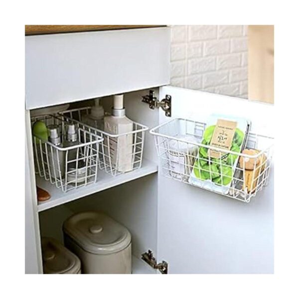 Cestas de cocina colgantes de alambre resistente con