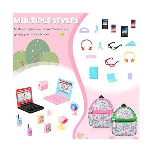 Charniol 29 piezas accesorios para casa de muñecas mini