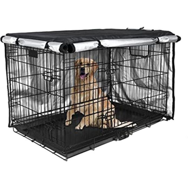 Medibot Funda para jaula para perro doble puerta_1
