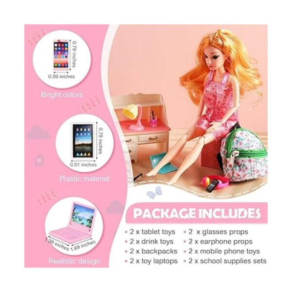 Charniol 29 piezas accesorios para casa de muñecas mini