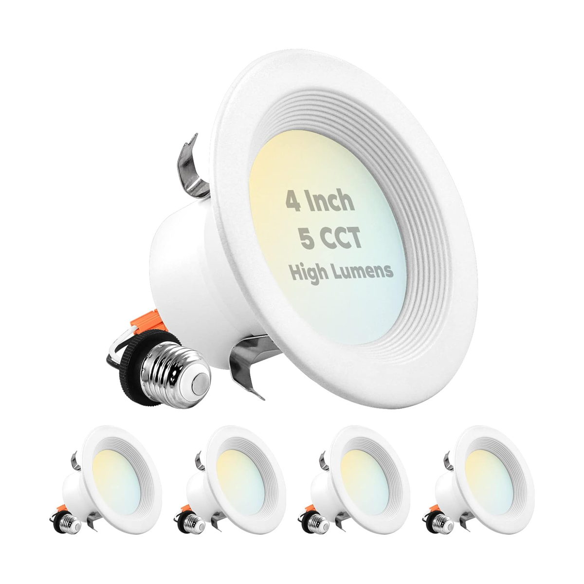 Luxrite Luces LED empotrables de 4 pulgadas 14 W 75 W