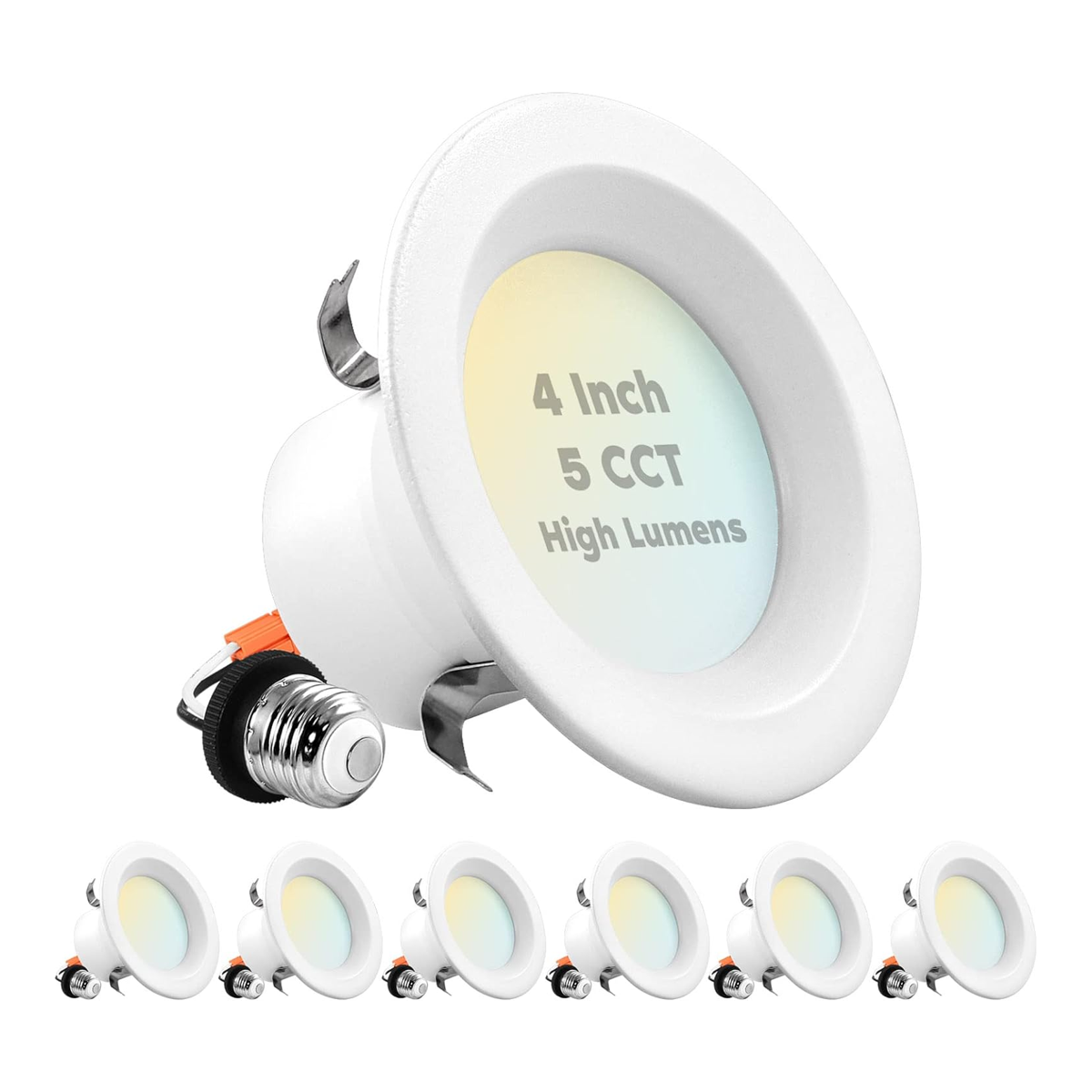 Luxrite Luces LED empotrables de 4 pulgadas 14W 75W 5