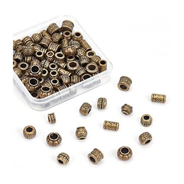 NBEADS 80 cuentas espaciadoras de agujeros grandes estilo_1