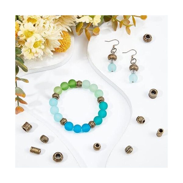 NBEADS 80 cuentas espaciadoras de agujeros grandes estilo_2