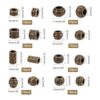 NBEADS 80 cuentas espaciadoras de agujeros grandes estilo_5
