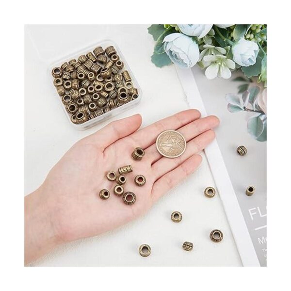 NBEADS 80 cuentas espaciadoras de agujeros grandes estilo_3