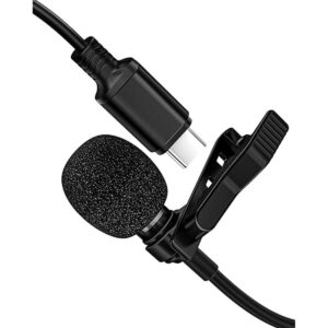 Lavalier Micrófono USB C profesional con clip de solapa_1