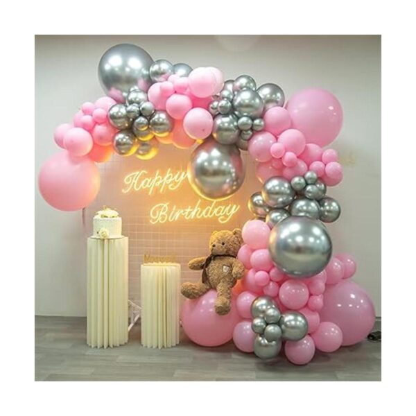 MOXMAY Kit de arco de guirnalda de globos de látex rosa_2