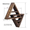 FM Estante triangular de fase lunar con ganchos estante