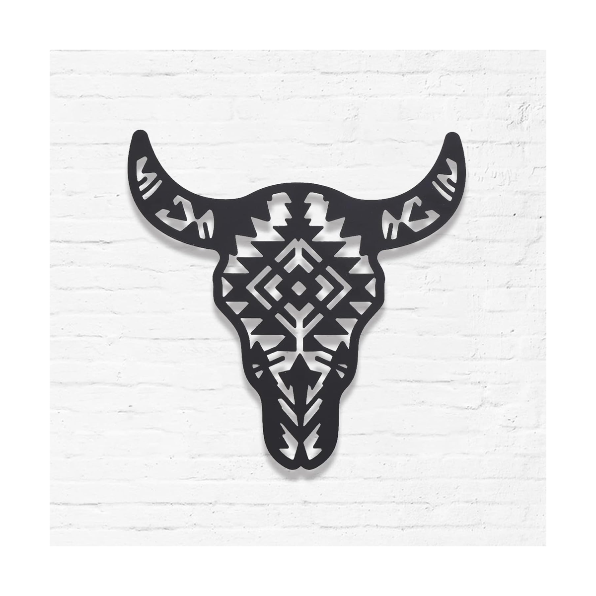 ORIGACH Decoración de pared de metal con calavera de vaca