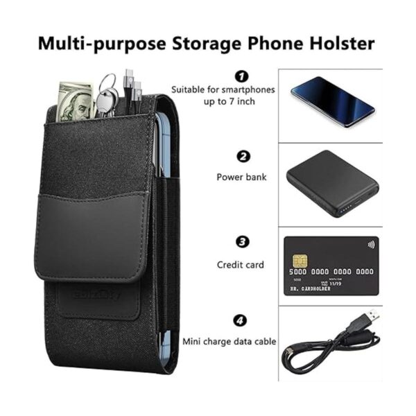 Funda grande para teléfono bolsa para cinturón de