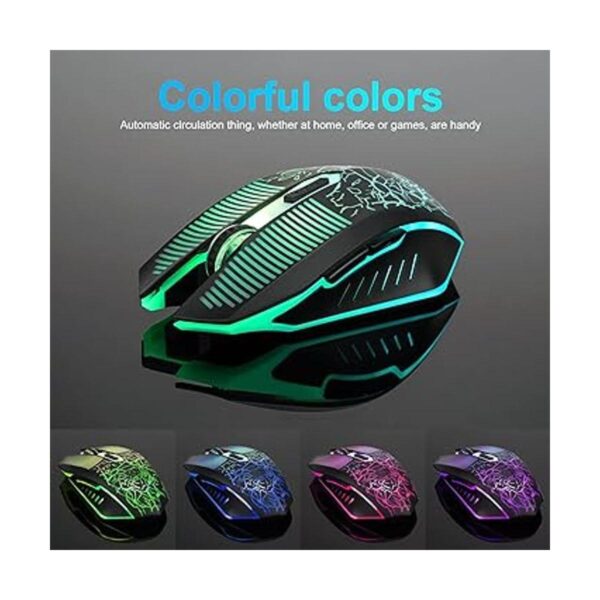 Mouse inalámbrico para juegos recargable con_3