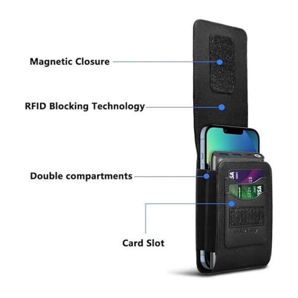 Funda grande para teléfono bolsa para cinturón de