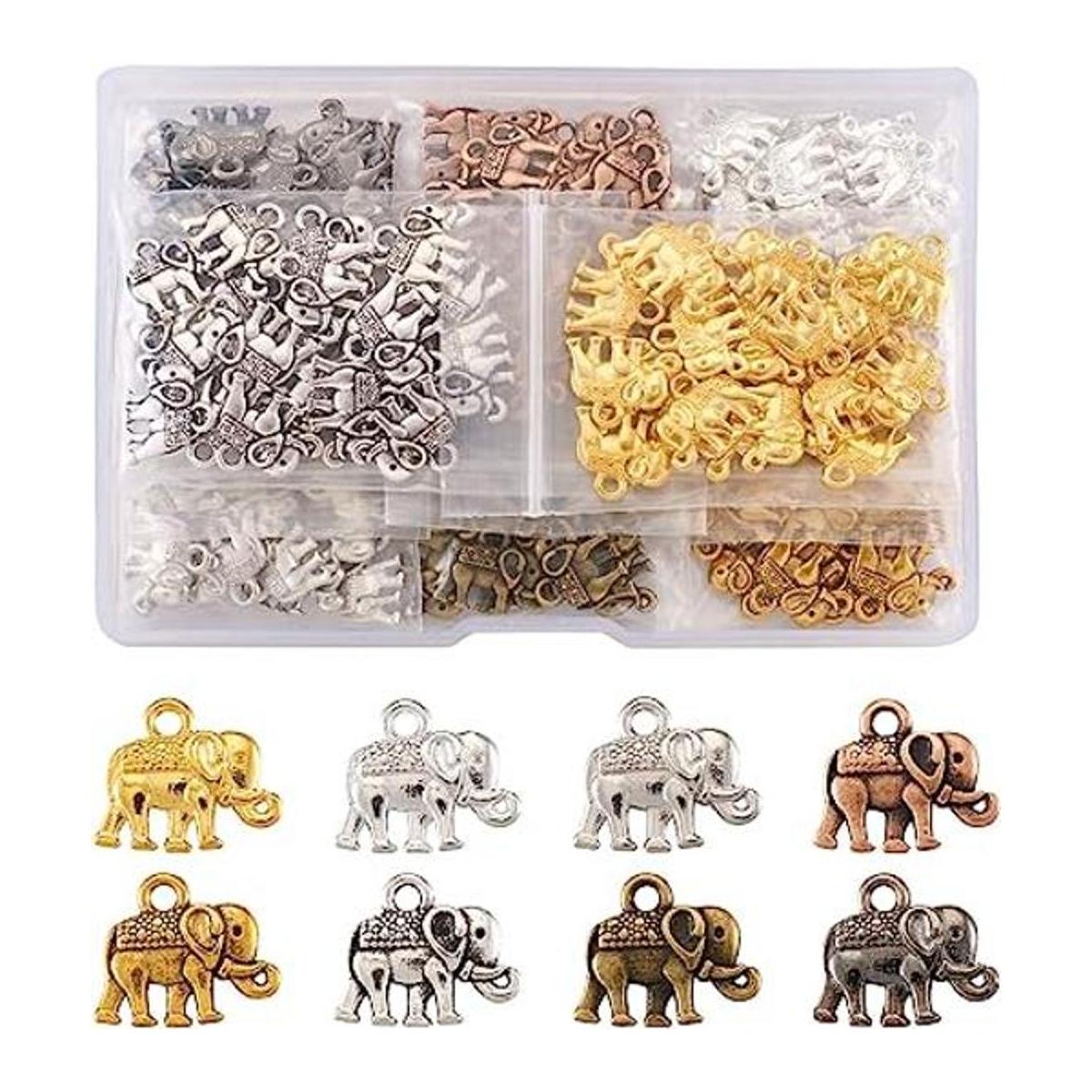 Craftdady 160 dijes de aleación tibetana de elefante de la