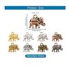 Craftdady 160 dijes de aleación tibetana de elefante de la_5