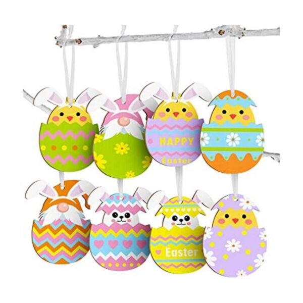 40 piezas de adornos colgantes de conejo de Pascua para