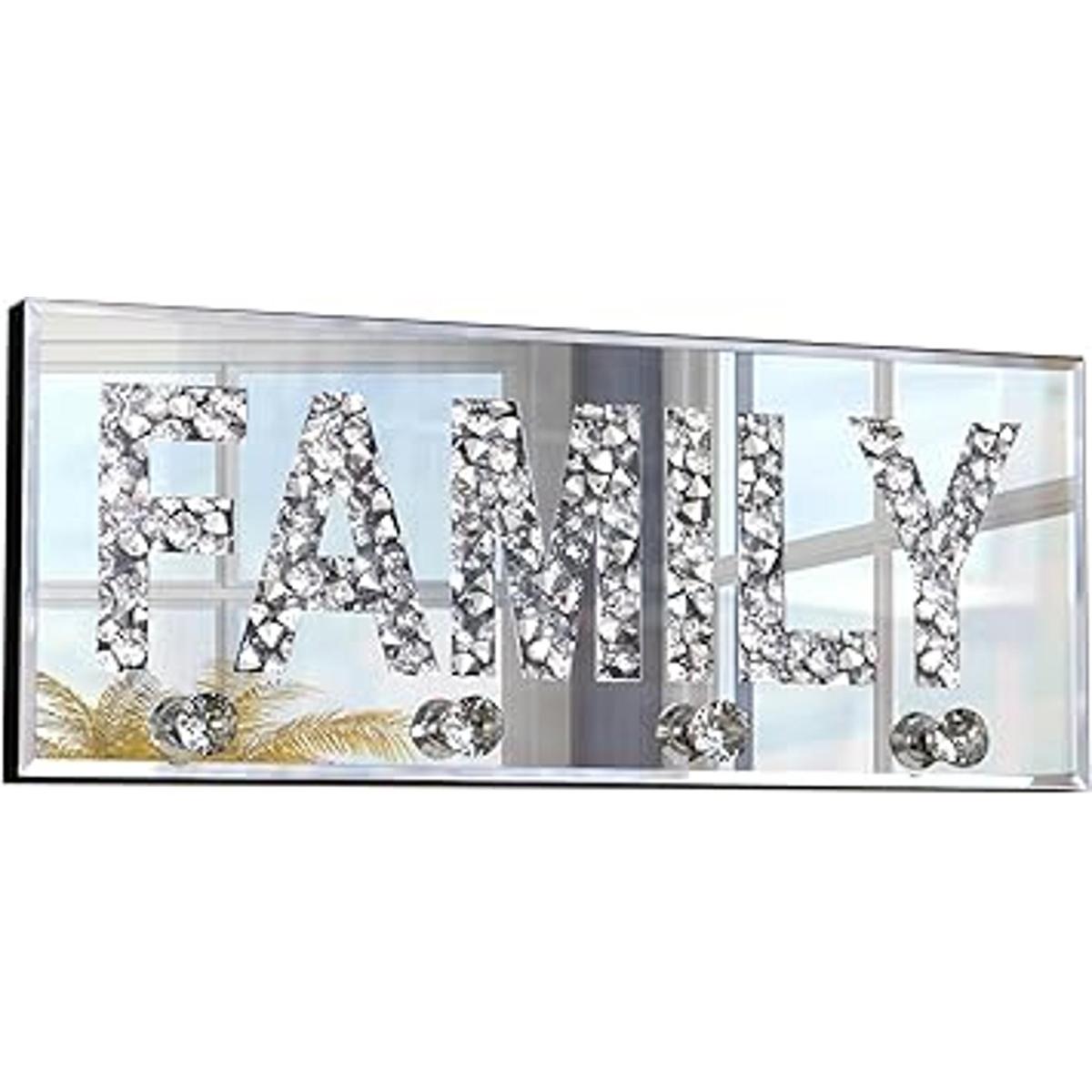 Crush Letrero de placa de letras familiares con espejo de
