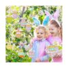 40 piezas de adornos colgantes de conejo de Pascua para