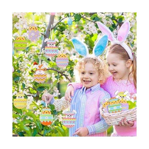 40 piezas de adornos colgantes de conejo de Pascua para