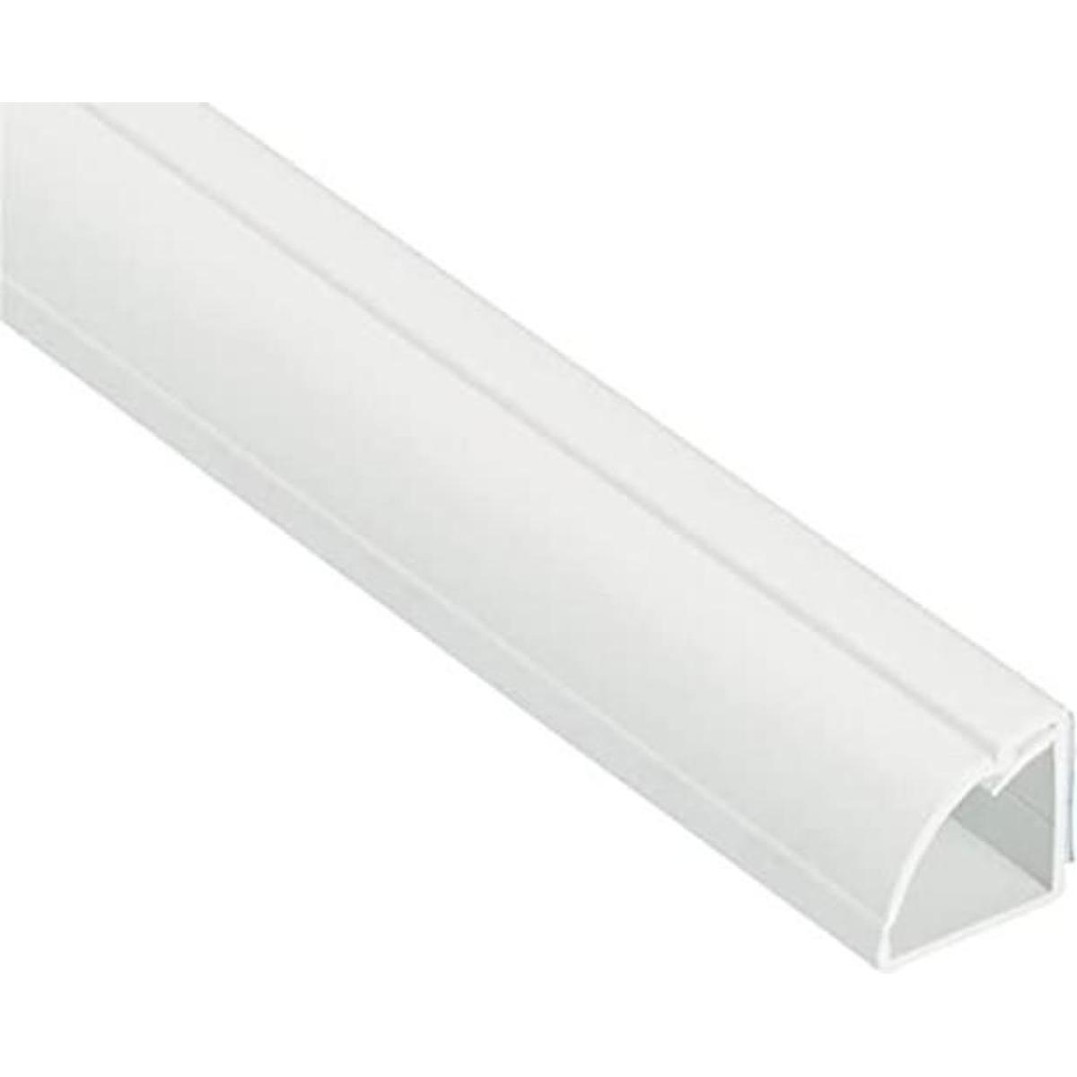 DLine Canal de cable redondo blanco de 39 pulgadas