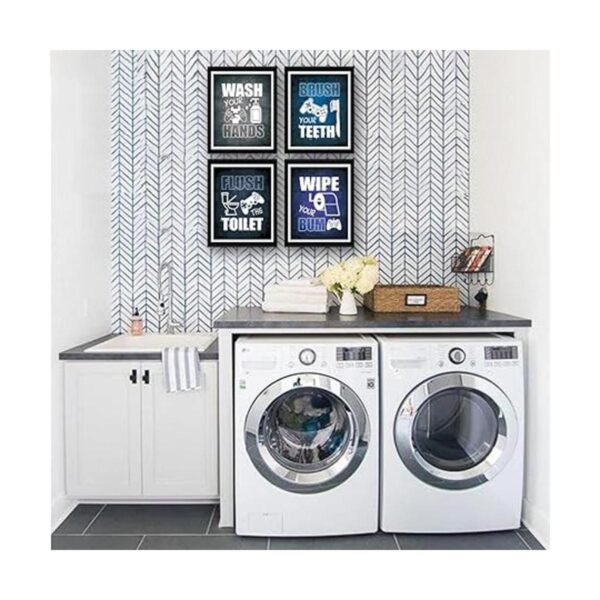 Cool Gamer Impresión artística para decoración de baño