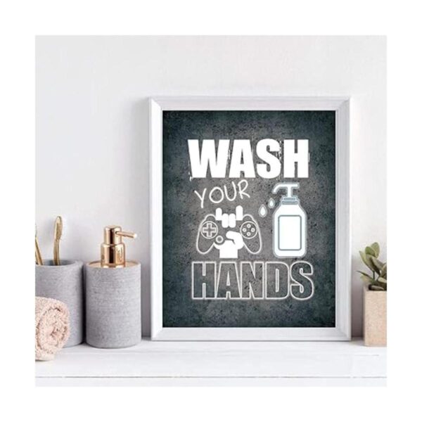 Cool Gamer Impresión artística para decoración de baño