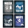 Cool Gamer Impresión artística para decoración de baño